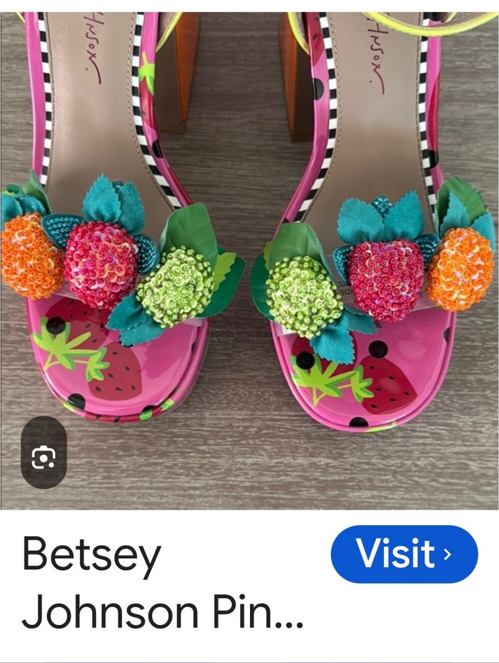 Betsey Johnson Pink Floral Embellished Platform Sandals Women's